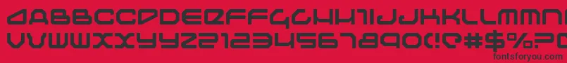 Traveler ffy Font – Black Fonts on Red Background