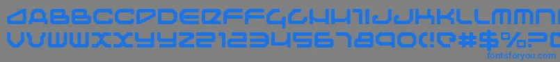 Traveler ffy Font – Blue Fonts on Gray Background
