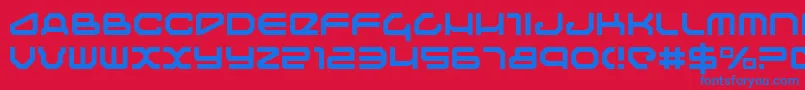 Шрифт Traveler ffy – синие шрифты на красном фоне