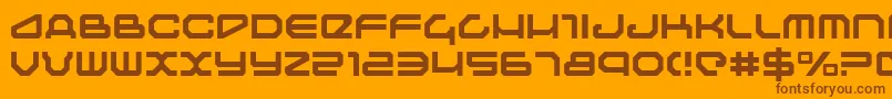 Fonte Traveler ffy – fontes marrons em um fundo laranja