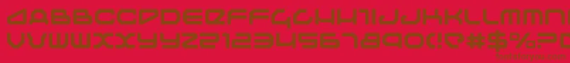 Traveler ffy Font – Brown Fonts on Red Background