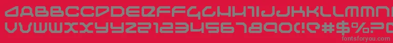 Traveler ffy Font – Gray Fonts on Red Background