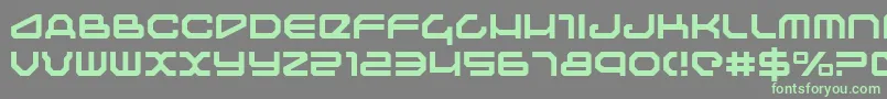 Traveler ffy Font – Green Fonts on Gray Background