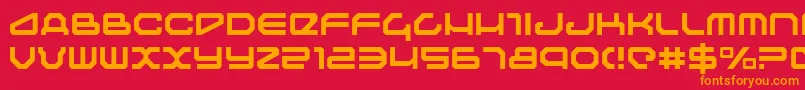 Traveler ffy Font – Orange Fonts on Red Background