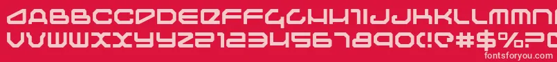 Traveler ffy Font – Pink Fonts on Red Background