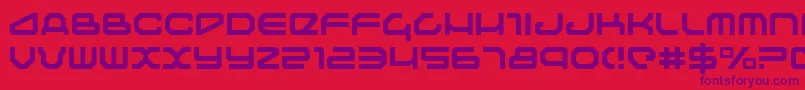 Traveler ffy Font – Purple Fonts on Red Background