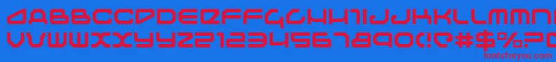 Traveler ffy Font – Red Fonts on Blue Background