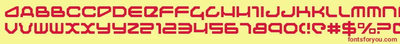 Шрифт Traveler ffy – красные шрифты на жёлтом фоне