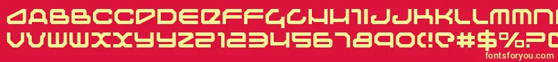 Traveler ffy Font – Yellow Fonts on Red Background