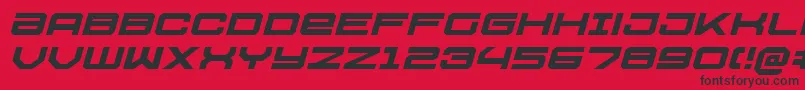 U.S.S.DallasExpandedItalic Font – Black Fonts on Red Background