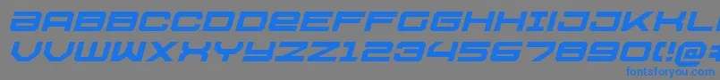 U.S.S.DallasExpandedItalic Font – Blue Fonts on Gray Background