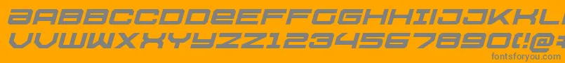 U.S.S.DallasExpandedItalic Font – Gray Fonts on Orange Background