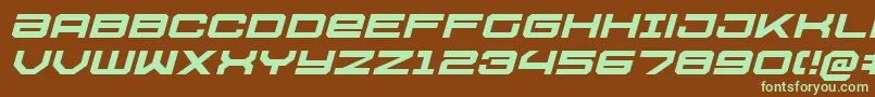 U.S.S.DallasExpandedItalic Font – Green Fonts on Brown Background