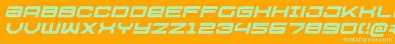 U.S.S.DallasExpandedItalic Font – Green Fonts on Orange Background