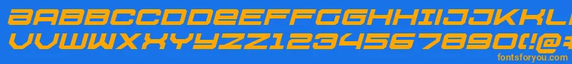 U.S.S.DallasExpandedItalic Font – Orange Fonts on Blue Background