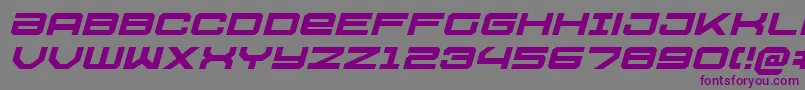 U.S.S.DallasExpandedItalic Font – Purple Fonts on Gray Background