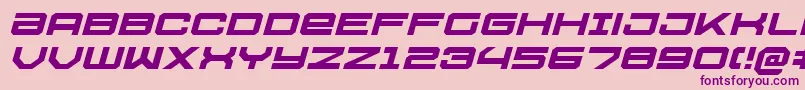 U.S.S.DallasExpandedItalic Font – Purple Fonts on Pink Background