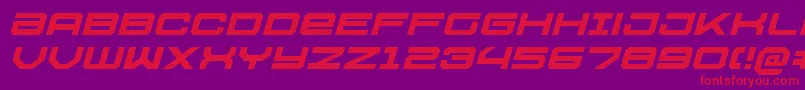 U.S.S.DallasExpandedItalic Font – Red Fonts on Purple Background