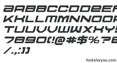  U.S.S.DallasExpandedItalic font