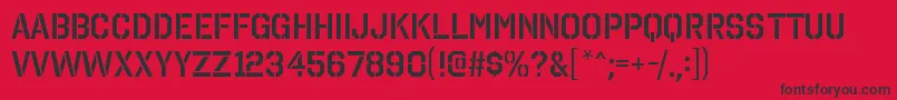 OctinstencilsbRegular Font – Black Fonts on Red Background