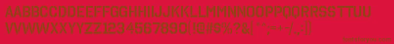 OctinstencilsbRegular Font – Brown Fonts on Red Background