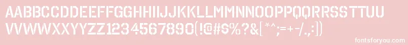 OctinstencilsbRegular Font – White Fonts on Pink Background