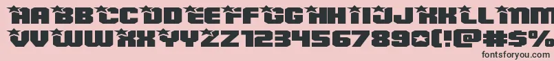 Armyrangerssuperexpand Font – Black Fonts on Pink Background