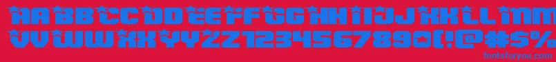 Armyrangerssuperexpand Font – Blue Fonts on Red Background