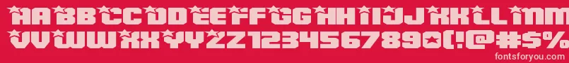 Armyrangerssuperexpand Font – Pink Fonts on Red Background