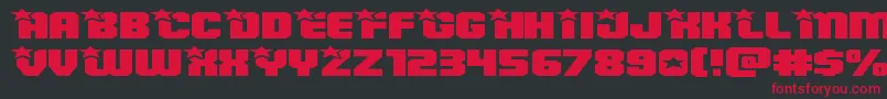 Fonte Armyrangerssuperexpand – fontes vermelhas em um fundo preto