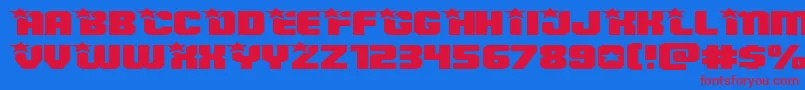 Armyrangerssuperexpand Font – Red Fonts on Blue Background