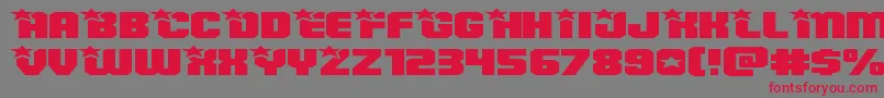 Armyrangerssuperexpand Font – Red Fonts on Gray Background