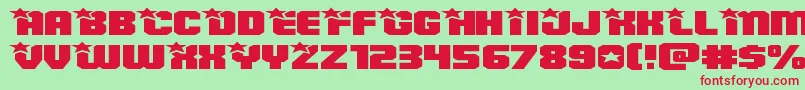 Armyrangerssuperexpand Font – Red Fonts on Green Background