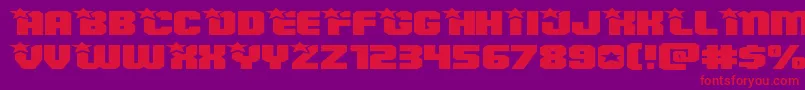 Czcionka Armyrangerssuperexpand – czerwone czcionki na fioletowym tle