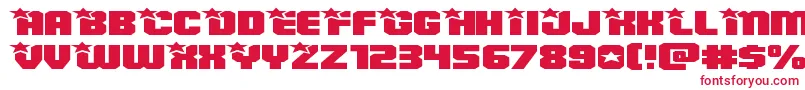 Armyrangerssuperexpand-fontti – punaiset fontit valkoisella taustalla