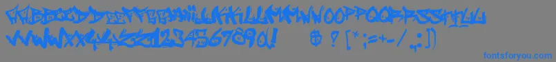 Weitere Informationen zur StreetWriters-Schriftart StreetWriters-Schriftart – Blaue Schriften auf grauem Hintergrund