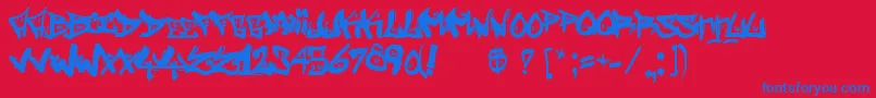 More about StreetWriters Font StreetWriters Font – Blue Fonts on Red Background