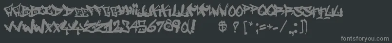 Czcionka StreetWriters – szare czcionki na czarnym tle