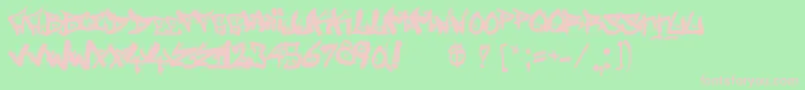 StreetWriters Font – Pink Fonts on Green Background