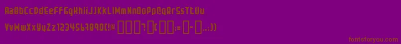Шрифт SmallType – коричневые шрифты на фиолетовом фоне