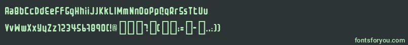 Police SmallType – polices vertes sur fond noir