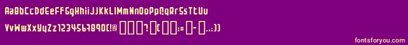 Police SmallType – polices jaunes sur fond violet