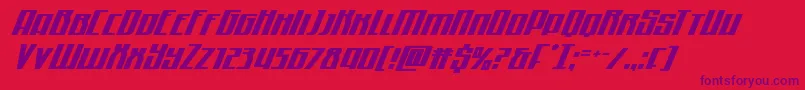 Quantummaliceital Font – Purple Fonts on Red Background