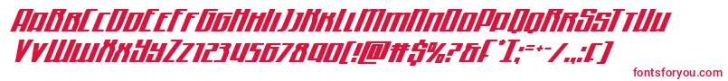 Quantummaliceital-Schriftart – Rote Schriften auf weißem Hintergrund