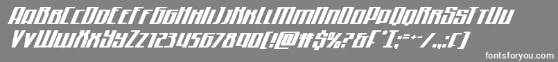 Quantummaliceital Font – White Fonts on Gray Background