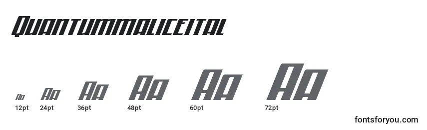 Quantummaliceital Font Sizes