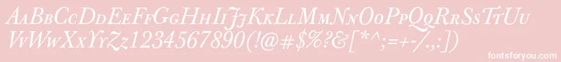 JbaskervillecapsItalic Font – White Fonts on Pink Background