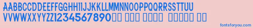 Nflbronc Font – Blue Fonts on Pink Background