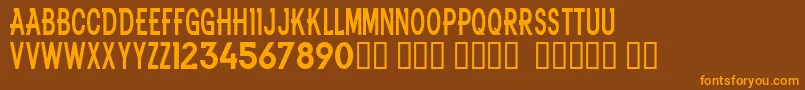 Nflbronc Font – Orange Fonts on Brown Background