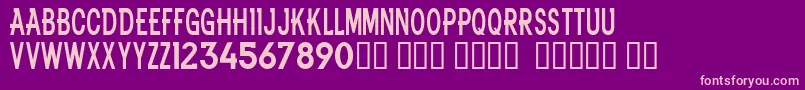 Nflbronc Font – Pink Fonts on Purple Background